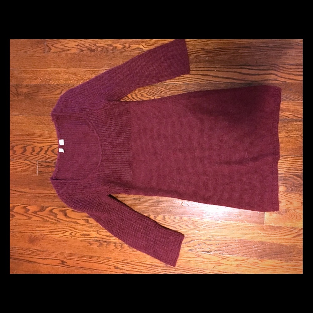 Moth (Anthropologie) maroon sweater dress